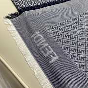 Kitlife Fendi FF Logo Scarf Blue 140x140cm - 4