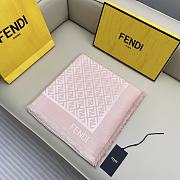 Kitlife Fendi FF Logo Scarf Pink 140x140cm - 6