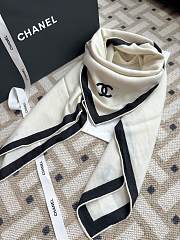 Kitlife Chanel 25  Classic Black and White Scarf 135x135cm - 1