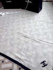 Kitlife Chanel 25  Classic Black and White Scarf 135x135cm - 3