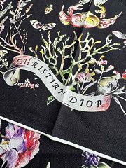 Kitlife Dior 25 Double-Sided Square Scarf Black 135x135cm - 6