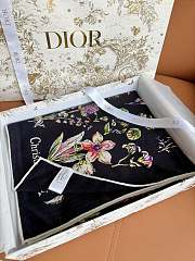 Kitlife Dior 25 Double-Sided Square Scarf Black 135x135cm - 5