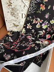 Kitlife Dior 25 Double-Sided Square Scarf Black 135x135cm - 2