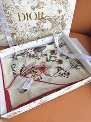 Kitlife Dior 25 Double-Sided Square Scarf White 135x135cm - 6