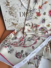 Kitlife Dior 25 Double-Sided Square Scarf White 135x135cm - 5