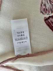 Kitlife Dior 25 Camo Papillon Pattern Square Scarf Pink & White 135x135cm - 4