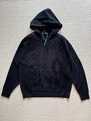 Kitlife Louis Vuitton Hoodie Black Monogram Motif  - 1