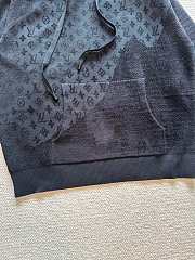 Kitlife Louis Vuitton Hoodie Black Monogram Motif  - 6