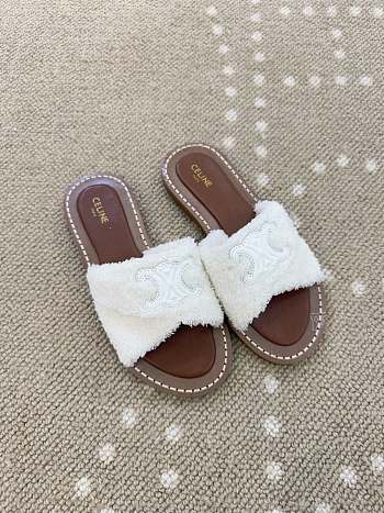 Kitlife Celine 25 Terry Cloth Slippers White 