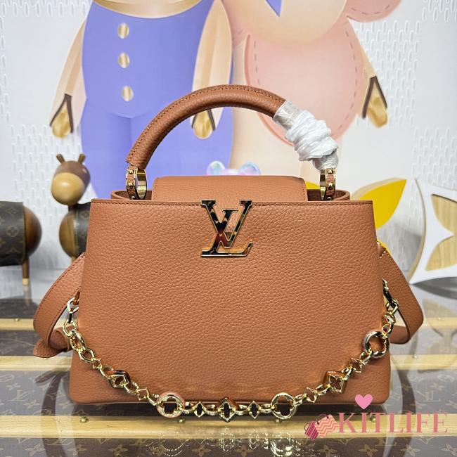 Kitlife Louis Vuitton Capucines MM Bag Tan M14381 31.5x20x11cm - 1