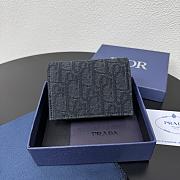 Kitlife Dior Wallet Black Dior Oblique Jacquard 8012S16 10.5x7.5x2cm - 6