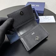 Kitlife Dior Wallet Black Dior Oblique Jacquard 8012S16 10.5x7.5x2cm - 5