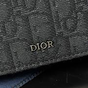 Kitlife Dior Wallet Black Dior Oblique Jacquard 8012S16 10.5x7.5x2cm - 4