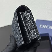 Kitlife Dior Wallet Black Dior Oblique Jacquard 8012S16 10.5x7.5x2cm - 2