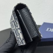 Kitlife Dior Wallet Blue Dior Oblique Jacquard 8012S16 10.5x7.5x2cm  - 5