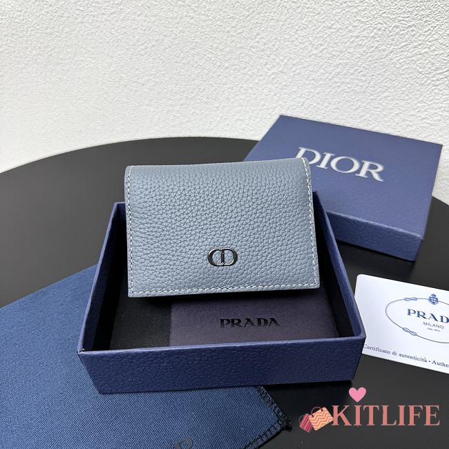 Kitlife Dior Wallet Blue Leather 8012S16 10.5x7.5x2cm  - 1