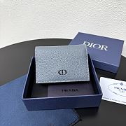 Kitlife Dior Wallet Blue Leather 8012S16 10.5x7.5x2cm  - 1