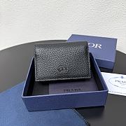 Kitlife Dior Wallet Black Leather 8012S16 10.5x7.5x2cm - 1