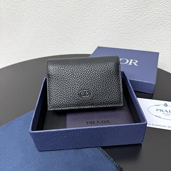 Kitlife Dior Wallet Black Leather 8012S16 10.5x7.5x2cm
