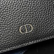 Kitlife Dior Wallet Black Leather 8012S16 10.5x7.5x2cm - 4