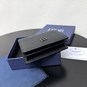 Kitlife Dior Wallet Black Leather 8012S16 10.5x7.5x2cm - 3