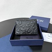 Kitlife Dior Wallet Black Gravity Leather 8012S16 10.5x7.5x2cm  - 1