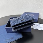 Kitlife Dior Saddle Business Card Wallet Dark Blue 8012S16 10.5x7.5x2cm - 6
