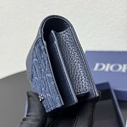 Kitlife Dior Saddle Business Card Wallet Dark Blue 8012S16 10.5x7.5x2cm - 5