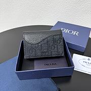 Kitlife Dior Saddle Business Card Wallet Black 8012S16 10.5x7.5x2cm - 1