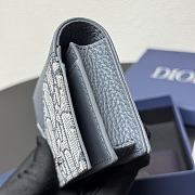 Kitlife Dior Saddle Business Card Wallet Light Blue 8012S16 10.5x7.5x2cm - 6