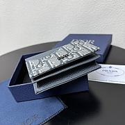 Kitlife Dior Saddle Business Card Wallet Light Blue 8012S16 10.5x7.5x2cm - 3