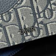 Kitlife Dior Saddle Business Card Wallet Light Blue 8012S16 10.5x7.5x2cm - 4