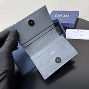 Kitlife Dior Saddle Business Card Wallet Light Blue 8012S16 10.5x7.5x2cm - 2