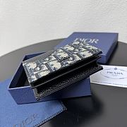 Kitlife Dior Saddle Business Card Wallet Blue Oblique & Beige 8012S16 10.5x7.5x2cm - 3