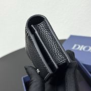 Kitlife Dior Saddle Business Card Wallet Black Leather 8012S16 10.5x7.5x2cm - 6