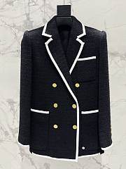 Kitlife Valentino Garavani Wool Tweed Blazer Black - 1