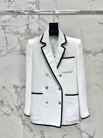 Kitlife Valentino Garavani Wool Tweed Blazer White