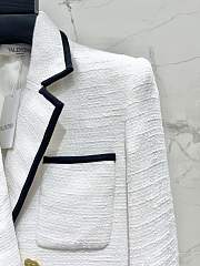 Kitlife Valentino Garavani Wool Tweed Blazer White - 4