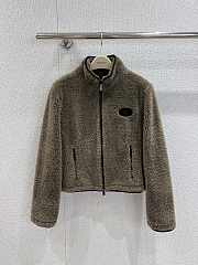 Kitlife Burberry Cropped Fleece Jacket Olive Brown  - 1