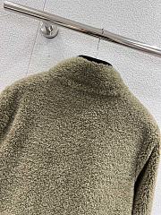 Kitlife Burberry Cropped Fleece Jacket Olive Brown  - 5