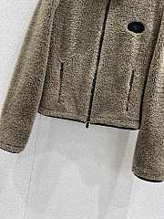 Kitlife Burberry Cropped Fleece Jacket Olive Brown  - 4