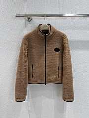 Kitlife Burberry Cropped Fleece Jacket Brown - 1