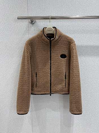 Kitlife Burberry Cropped Fleece Jacket Brown