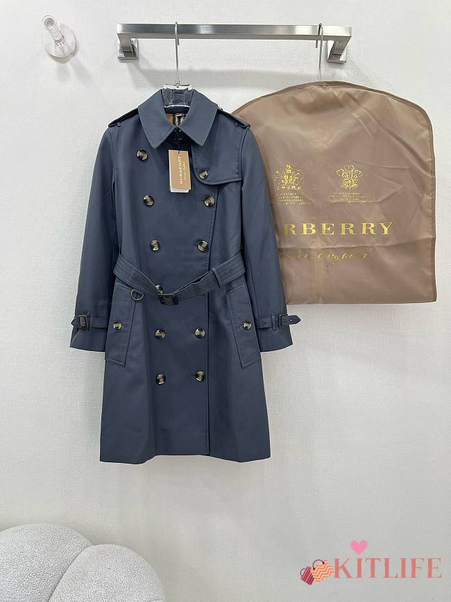 Kitlife Burberry Kensington Heritage Trench Coat Grey - 1