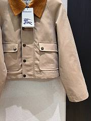 Kitlife Burberry Cropped Beige Coat With Corduroy Collar Neutrals - 6