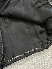 Kitlife Chanel Embroidered Tweed Fabric Jacket Black & Metallic Gold - 4