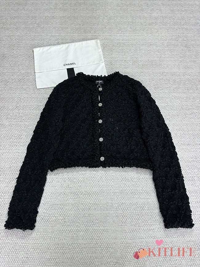 Kitlife Chanel 25P Spiral Yarn Cardigan Black - 1