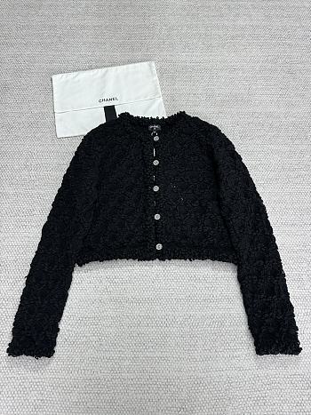 Kitlife Chanel 25P Spiral Yarn Cardigan Black
