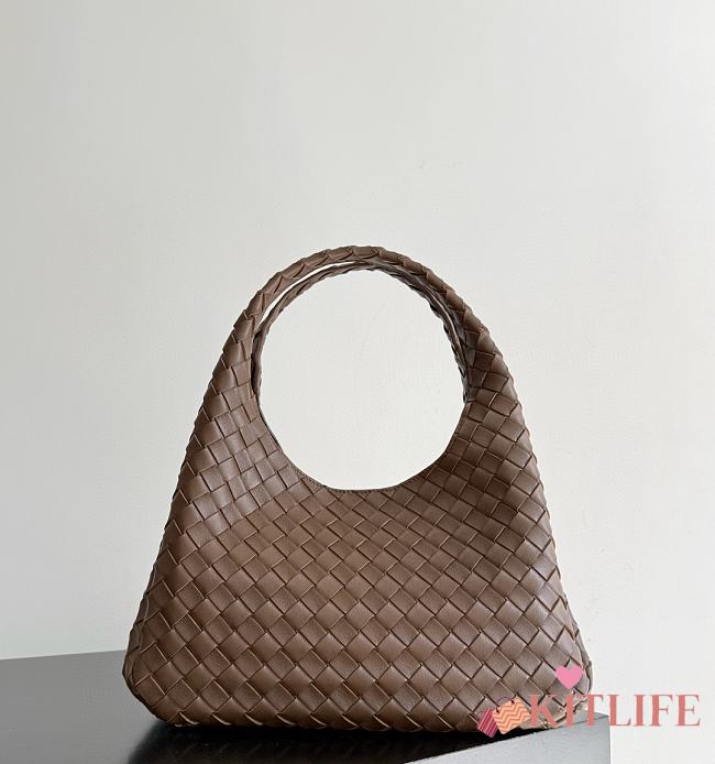 Kitlife Bottega Veneta Campana Shoulder Bag Brown 844249 33x20x16.5cm - 1