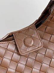 Kitlife Bottega Veneta Campana Shoulder Bag Brown 844249 33x20x16.5cm - 2